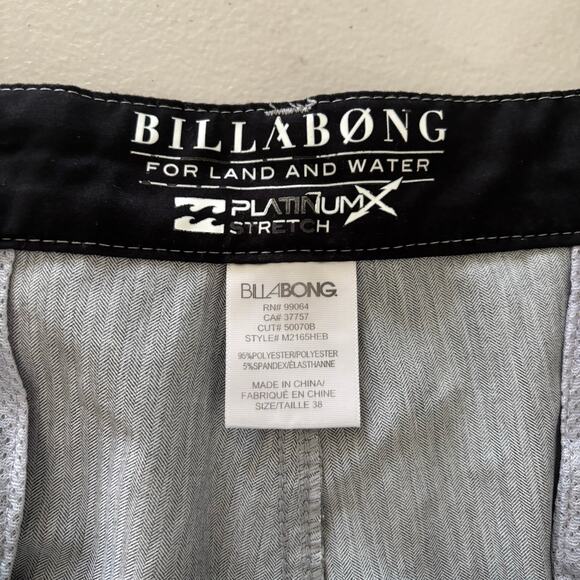 Billabong For Land and Water Platinum X Stretch Men Size 38 Gray Summer Shorts - Picture 3 of 10